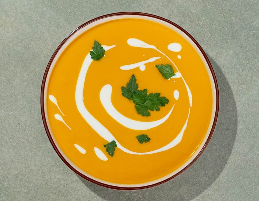 Crema de calabaza al curry