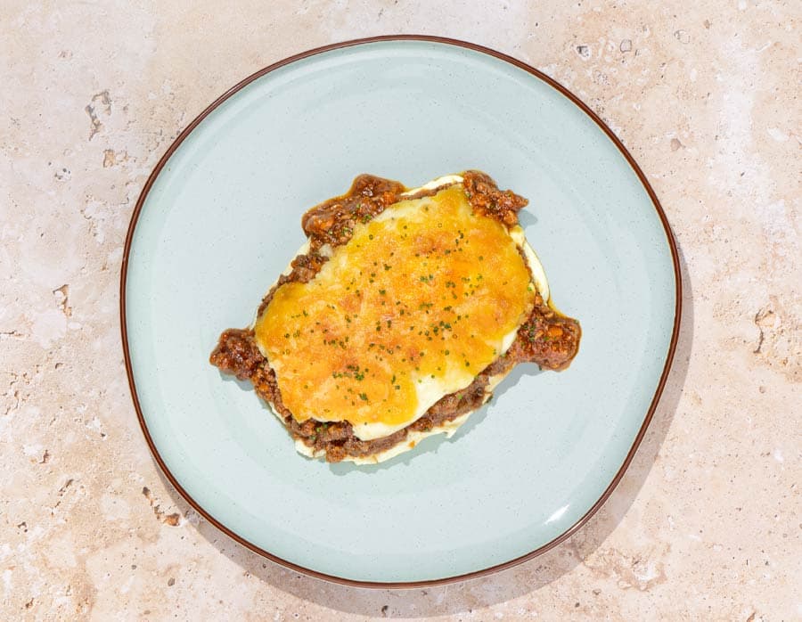 Gratinado de carne y patata