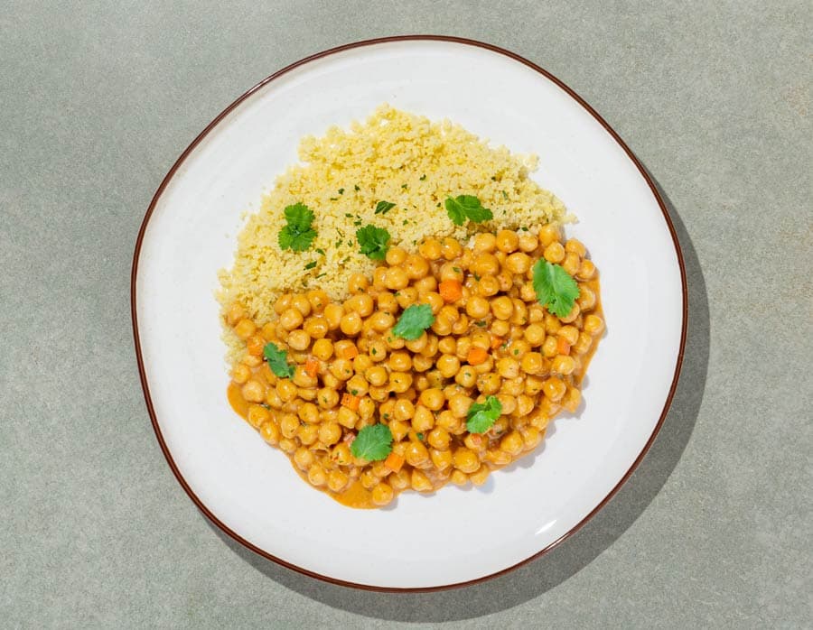 Tajine de garbanzos y cous cous